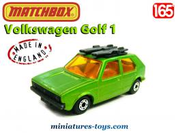 La Volkswagen Golf 1 verte en miniature de Matchbox England au 1/65e