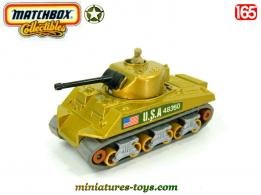 Le char américain Sherman M4 A3 miniature de Matchbox au 1/65e
