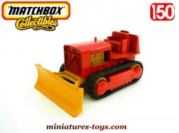 Le bulldozer Case tractor rouge miniature de Matchbox King-Size au 1/50e