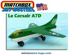 Le jet Corsair A7D vert en miniature de Matchbox Sky Busters