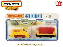 La locomotive diesel et son wagon miniature de Matchbox au 1/65e