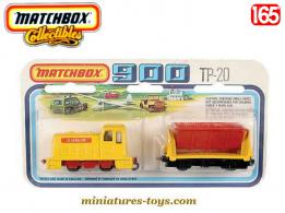 La locomotive diesel et son wagon miniature de Matchbox au 1/65e