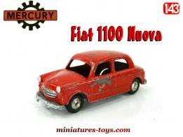 La Fiat 1100 Nuova rouge de 1954 en miniature par Mercury au 1/43e