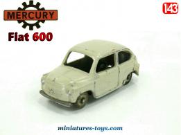 La Fiat 600 grise de 1956 en miniature par Mercury au 1/43e