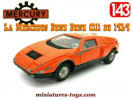 La Mercedes Benz C111 orange en miniature par Mercury au 1/43e