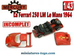 La Ferrari 250 LM Le Mans 1964 en miniature par Mercury au 1/43e incomplète