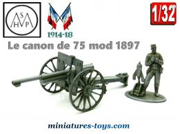 Le canon de 75 mm français modèle 1897 miniature par MHSP au 1/32e
