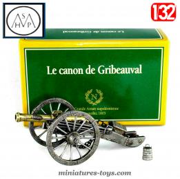 Un canon Gribeauval de 8 type Napoléon 1815 en miniature de MHSP au 1/32e