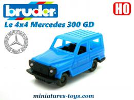 Le 4x4 Mercedes 300 GD bleu miniature par Micro Bruder au 1/87e H0 HO