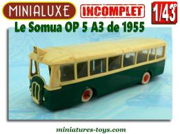 L'autobus Somua OP 5 A3 RATP en miniature par Minialuxe au 1/43e incomplet