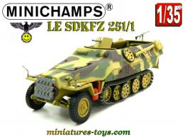 Le semi chenillé Hanomag SdKfz 251/1 en miniature de Minichamps au 1/35e