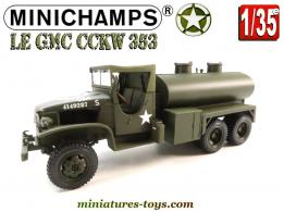 Le GMC CCKW 353 B2 citerne militaire en miniature Minichamps au 1/35e
