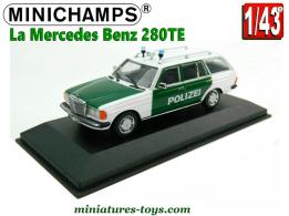 La Mercedes Benz 280TE Polizei miniature de Minichamps au 1/43e