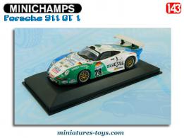 La Porsche 911 GT 1 Le Mans 1997 en miniature de Minichamps au 1/43e