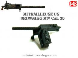 La mitrailleuse US Browning calibre 30 miniature en résine noire au 1/48e