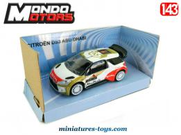 La Citroën DS3 Rallye Abu Dhabi miniature de Mondo-Motors au 1/43e