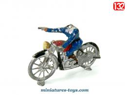 La moto miniature en métal de Police avec motard incomplète au 1/32e