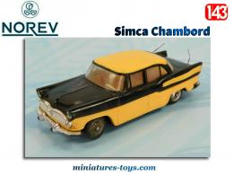 La Simca Chambord en miniature jaune et noire par Norev au 1/43e