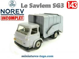Le camion Saviem SG3 benne a ordures miniature de Norev au 1/43e incomplet