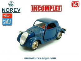 La Simca 5 modèle 1936 en miniature par Norev au 1/43e incomplète