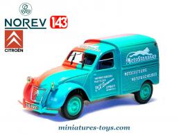 La 2cv Citroën AZU 1961 Moto Standard en miniature de Norev au 1/43e