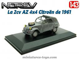 La 2cv AZ 4x4 Sahara Citroën 1961 en miniature par Norev au 1/43e