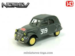 La 2cv Citroën 1954 au Rallye de Monte Carlo en miniature par Norev au 1/43e