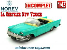 La Chrysler New Yorker bleue miniature de Norev au 1/43e incomplète