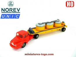 Le tracteur Unic ZU 120 et sa semi containers a ciment miniature Norev au 1/86e