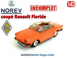 Le coupé Renault Floride en miniature de Norev au 1/43e incomplet