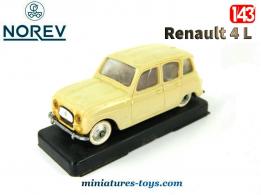 La Renault R4 L berline beige en miniature par Norev au 1/43e