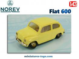 La Fiat 600 jaune en miniature par Norev au 1/43e