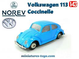 La Volkswagen 113 Coccinelle bleue en miniature par Norev au 1/43e