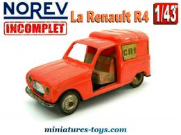 La Renault R4 fourgonnette Calor en miniature Norev au 1/43e incomplète