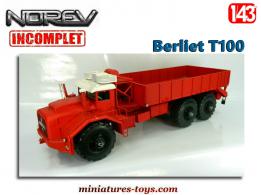 Le camion Berliet T100 n°1 miniature de Norev au 1/43e incomplet