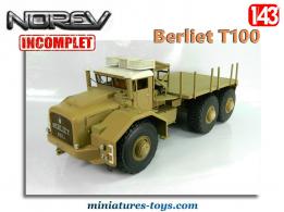 Le camion Berliet T100 n°2 miniature de Norev au 1/43e incomplet
