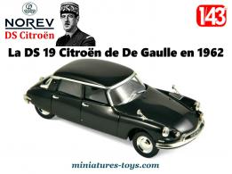 La DS 19 Citroën de De Gaulle Attentat du petit-Clamart en miniature Norev 1/43e