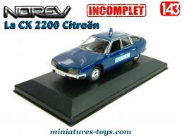 La CX 2200 Citroën Gendarmerie en miniature de Norev au 1/43e