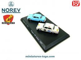 Les Peugeot 404 1961 et Rallye en miniatures par Norev au HO H0 1/87e 