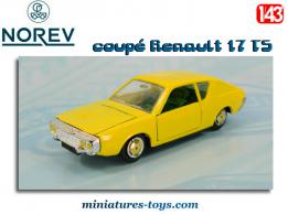 Le coupé Renault 17 TS jaune miniature de Norev Jet-car au 1/43e