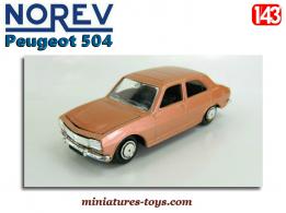 La Peugeot 504 bronze en miniature de Norev Jet-car au 1/43e