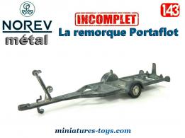 La remorque Portaflot sans bateau en miniature Norev Jet-Car au 1/43e