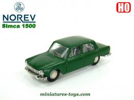 La Simca 1500 verte en Micro-miniatures par Norev au H0 HO 1/86e