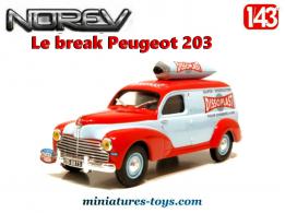 Le break Peugeot 203 Dissoplast du Tour de France en miniature Norev au 1/43e