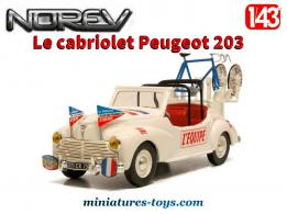 La Peugeot 203 du Tour de France 1954 en miniature Norev au 1/43e