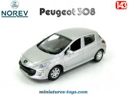 La Peugeot 308 grise miniature par Norev Jet Car au 1/43e