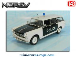 La Peugeot 404 break modèle 1967 Police en miniature par Norev au 1/43e