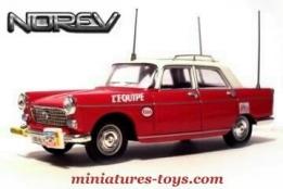 La 404 Peugeot du Tour de France 1968 miniature de Norev au 1/43e sous blister