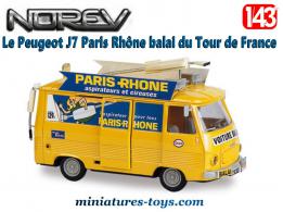 Le Peugeot J7 balai Paris Rhône du Tour de France miniature par Norev au 1/43e