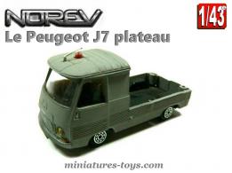 Le Peugeot J7 modifié en plateau miniature de Norev Jet car au 1/43e